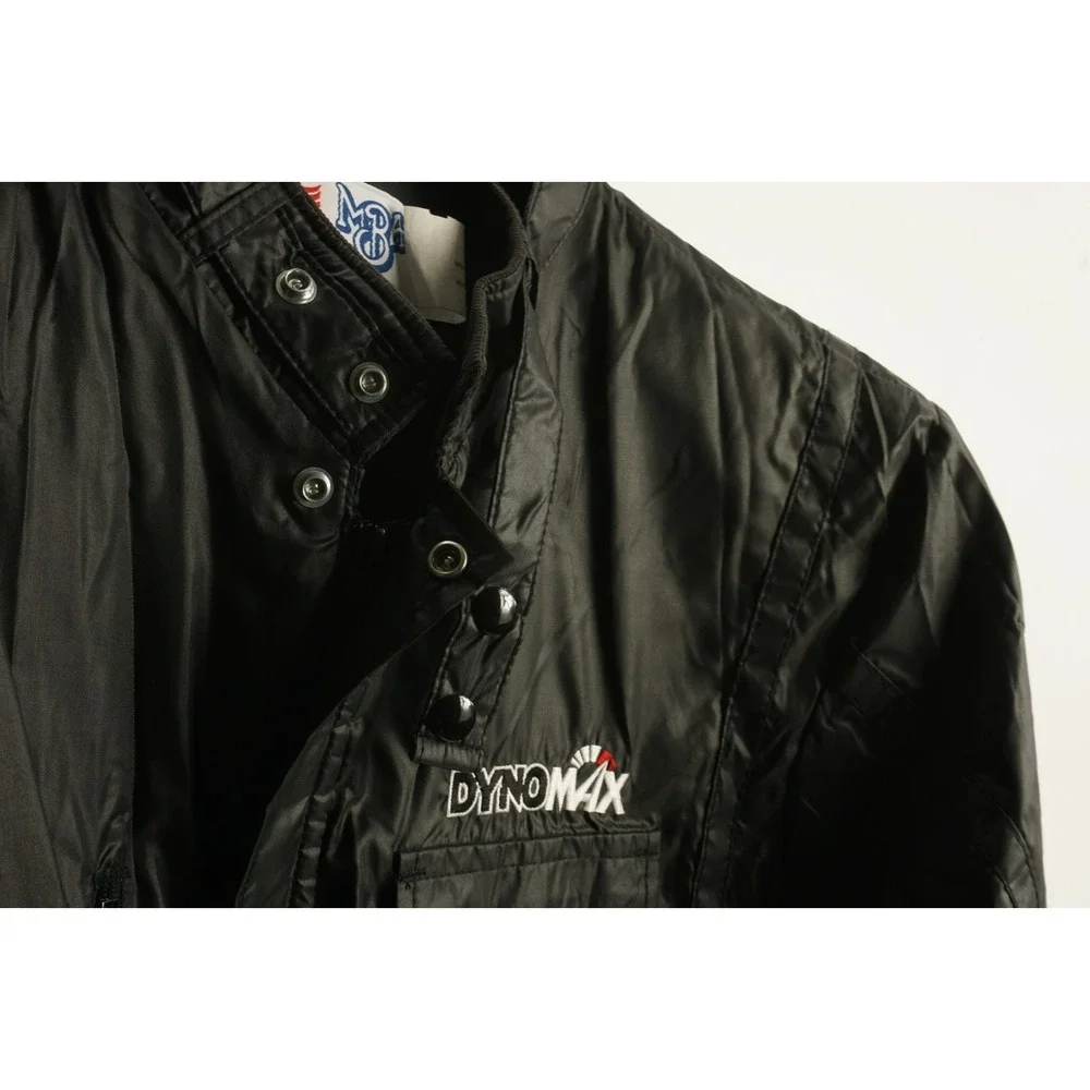 Vintage DynoMax MBA‎ Made in the USA Satin Mechanics Jacket Men's XL Black Nylon